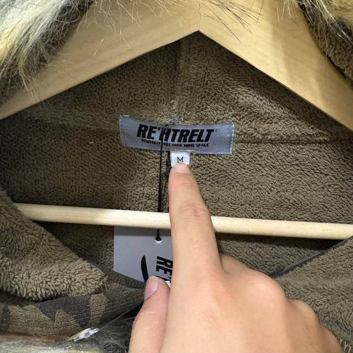 RE’HTRELT 카모 퍼 후드집업(새상품) 상품이미지2