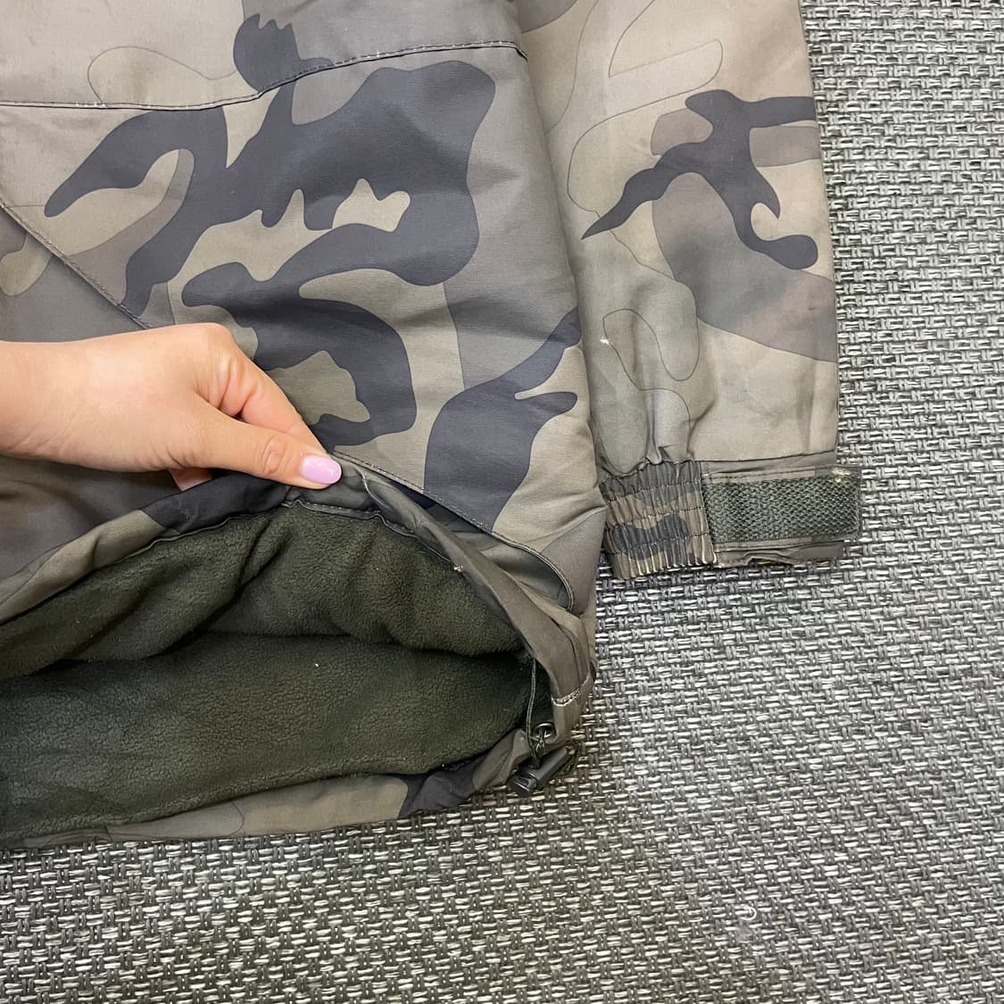빈티지 밀리터리 카모 후드 헤비 점퍼 패딩 자켓 XL 상품이미지4