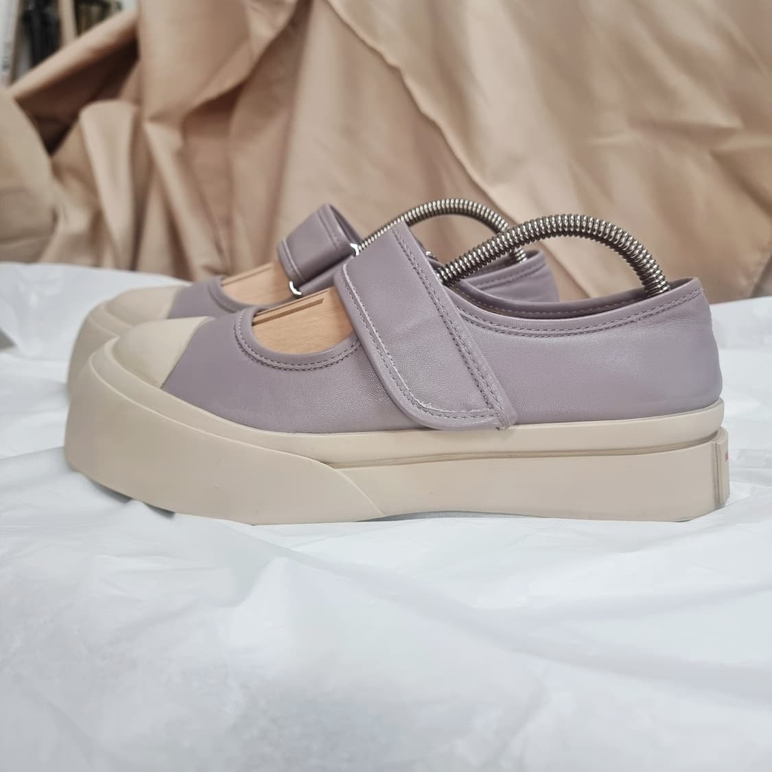 마르니 MARNI 플랫폼 스니커즈 메리제인 레더 가죽 슈즈(250/38) 상품이미지3