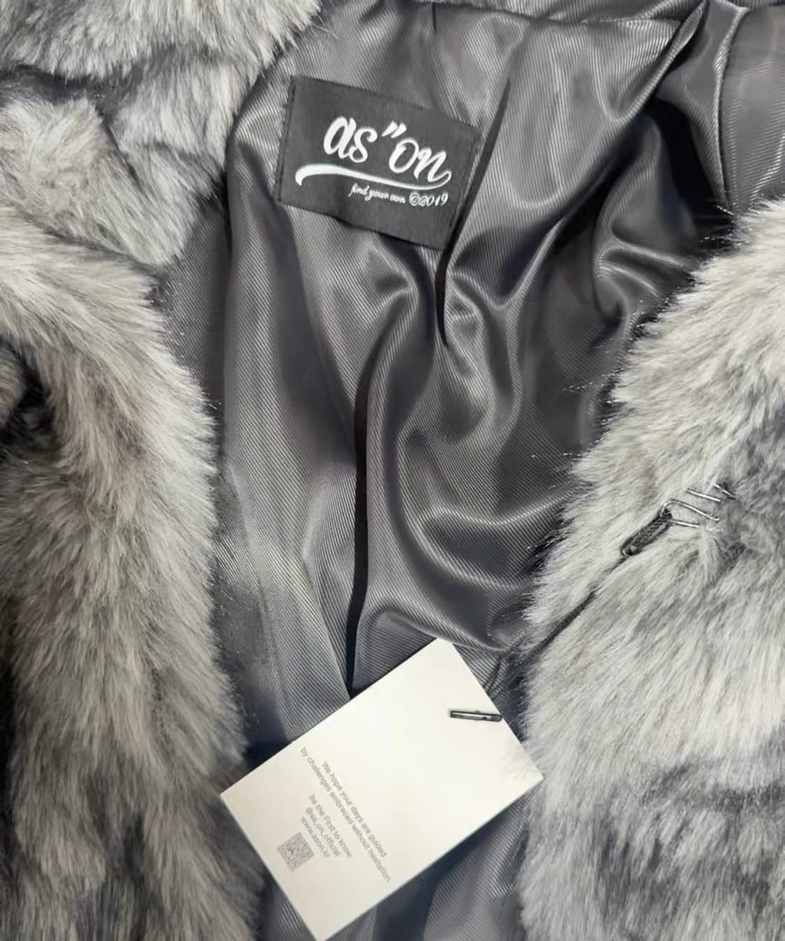 ason KOA HOOD FUR JACKET / GRAY 상품이미지3