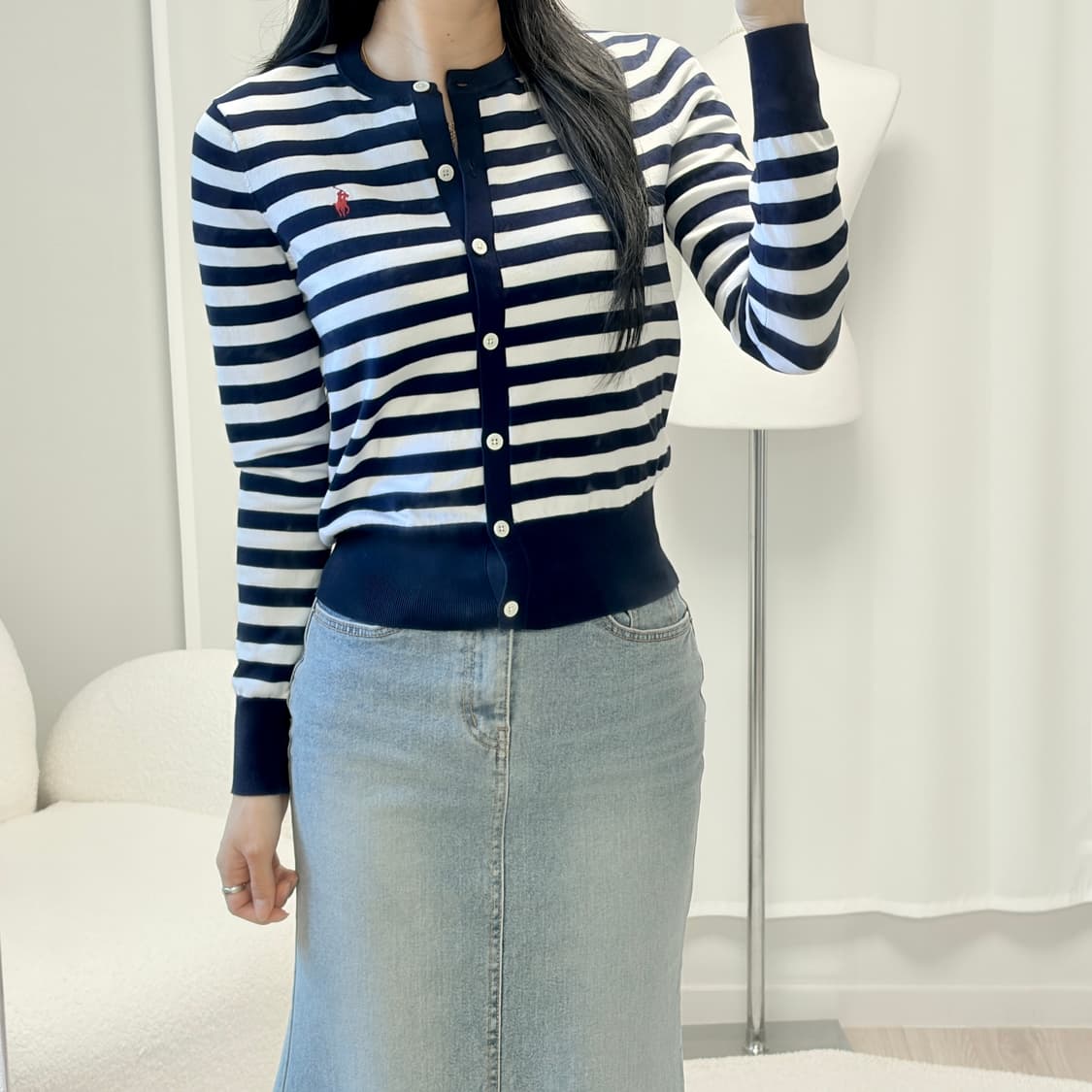 폴로 랄프로렌 피마면 스트라이프 가디건 상품이미지6