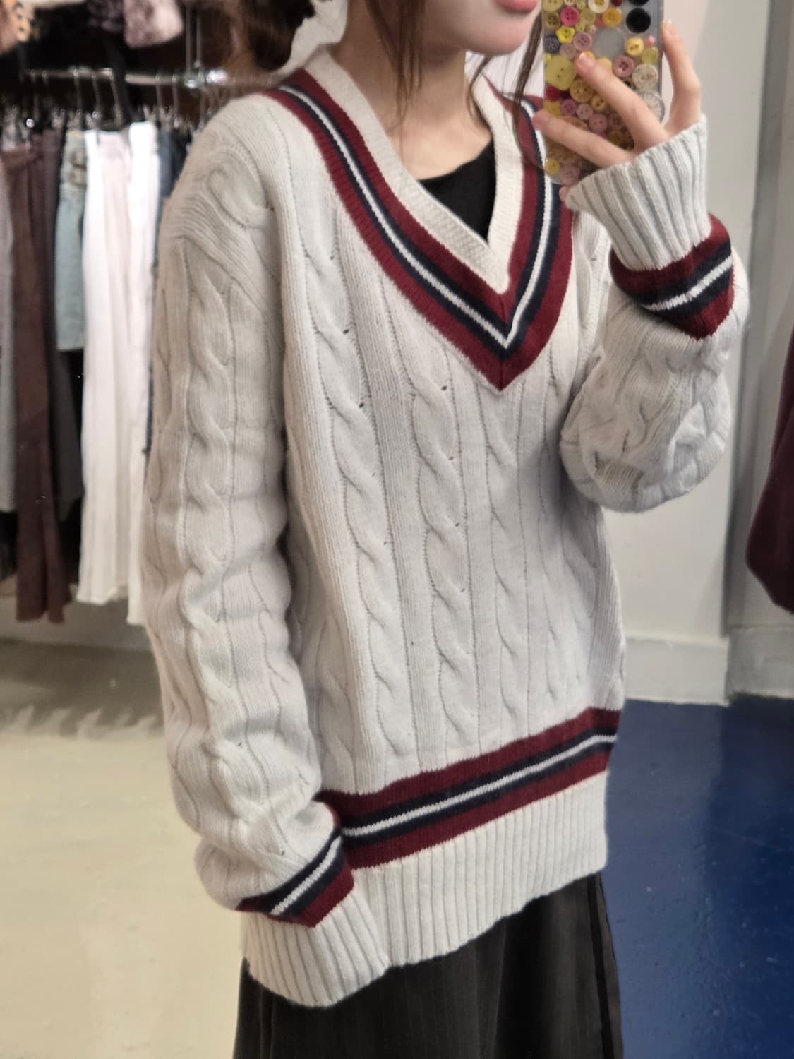 PRL 폴로 랄프로렌 코튼 캐시미어 크리켓 니트 상품이미지2