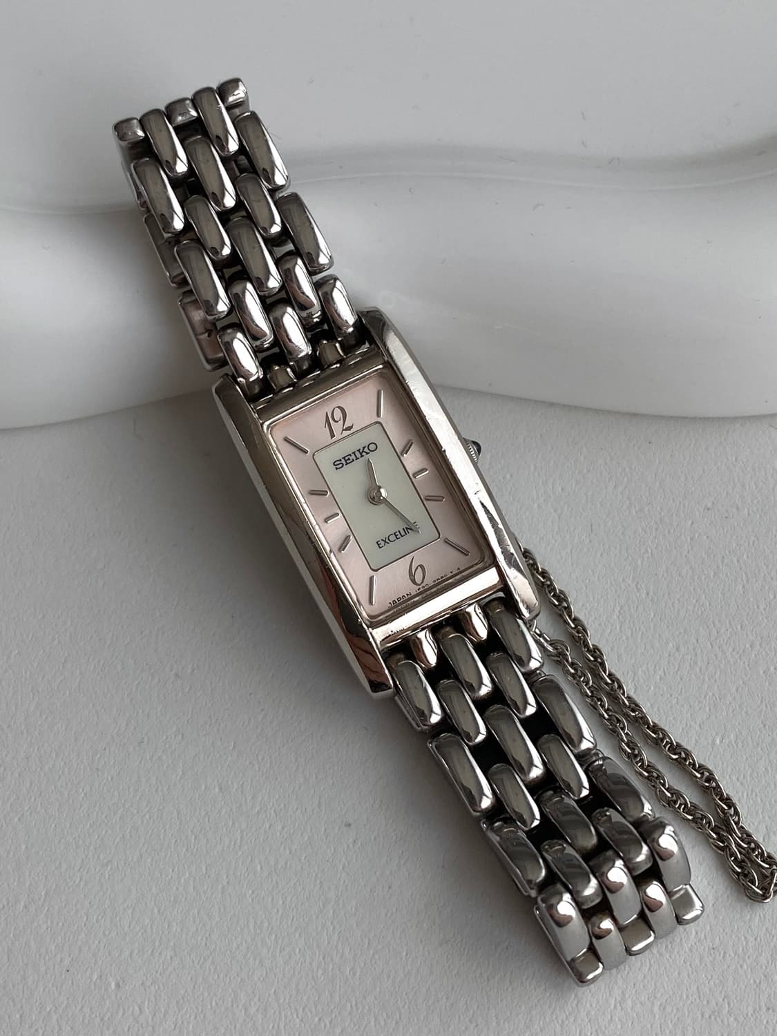 Seiko 세이코 exceline 엑셀린 스퀘어 쿼츠 핑크 상품이미지5