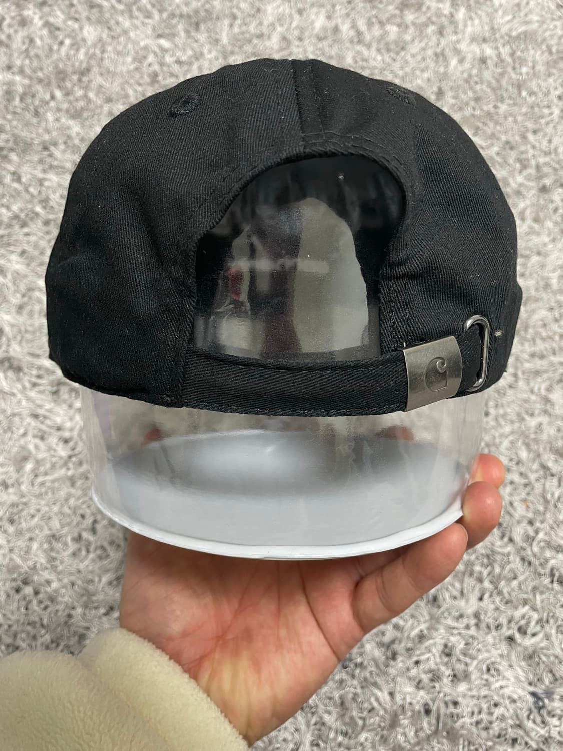 칼하트Carhartt 글씨로고 블랙 코튼 캡 Free 상품이미지3