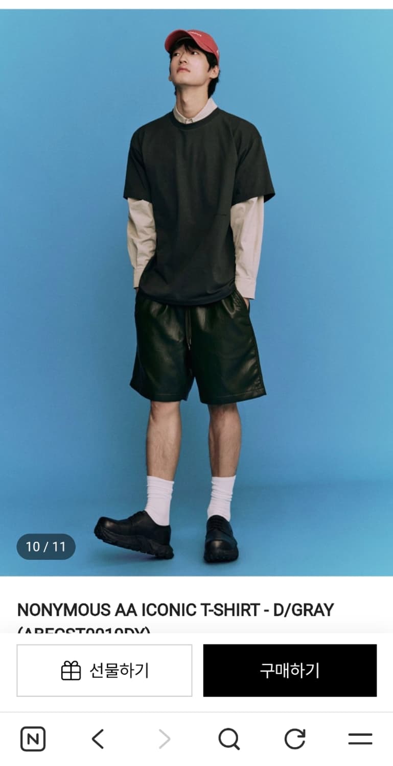 NONYMOUS AA 아이코닉 반팔티 D/GRAY 상품이미지1