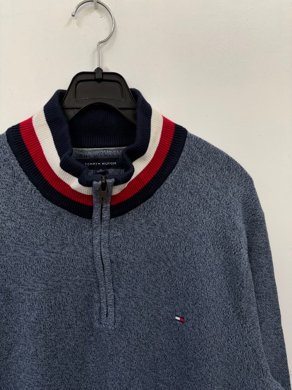 타미힐피거 울 니트 반집업 상품이미지2