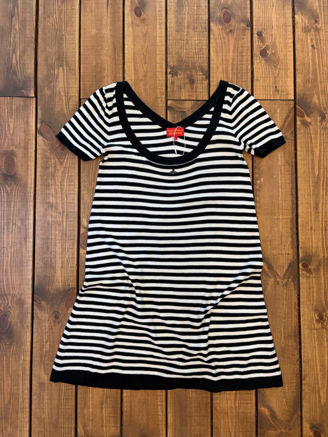 비비안웨스트우드 단가라 반팔 원피스(레드라벨) 상품이미지6