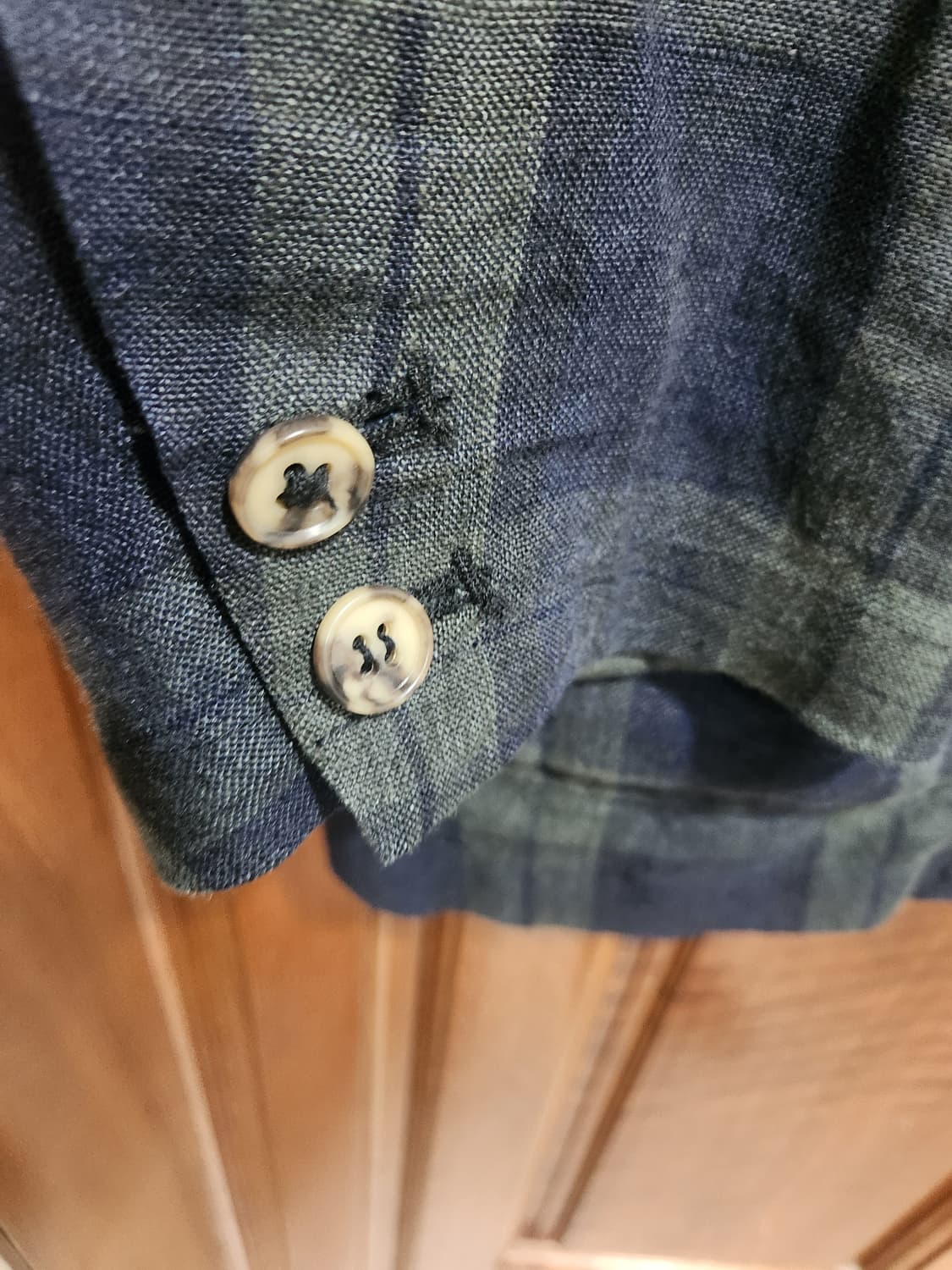 J.Keydge 블랙와치 린넨 블레이저48 상품이미지4