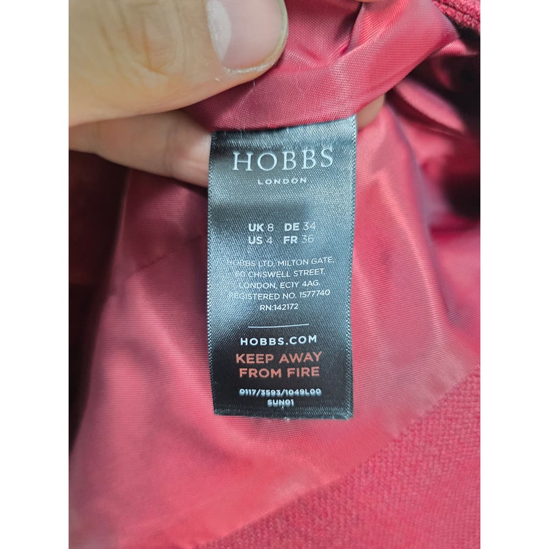 택포) M 홉스HOBBS 런던 코트 UK8 상품이미지3