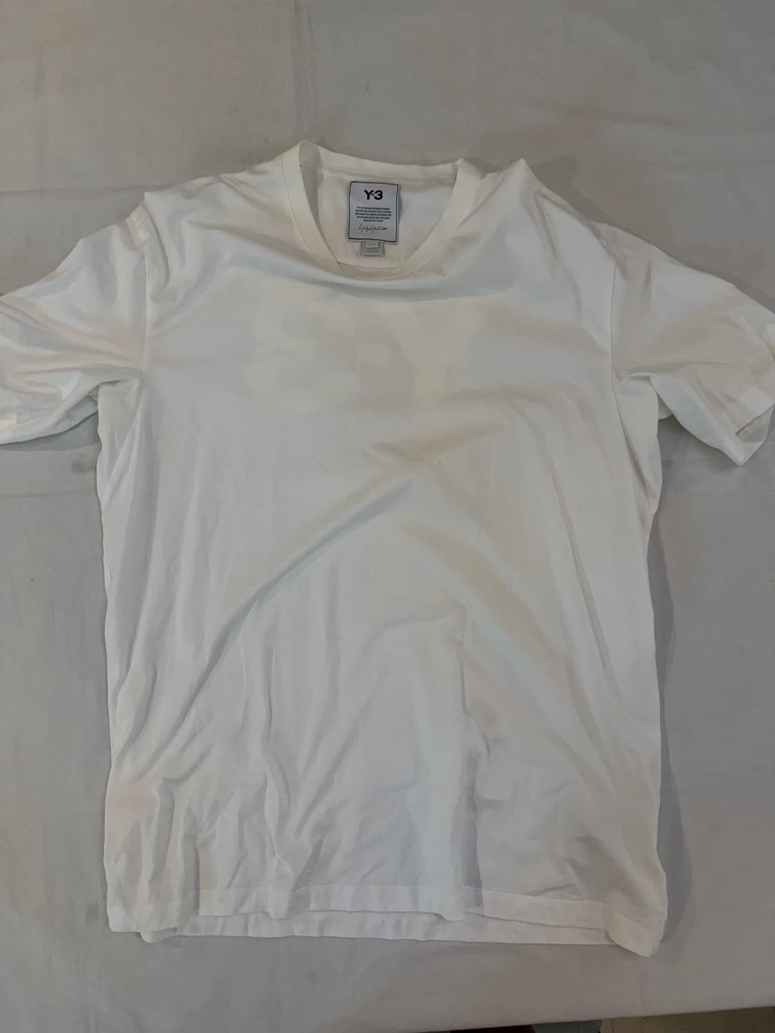 Y-3 요지야마모토 백로고 티셔츠 화이트 상품이미지3
