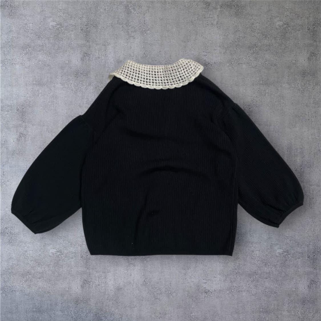 미우미우 Miu miu 콘트라스트 카라 크롭 벌룬 가디건 S 상품이미지8