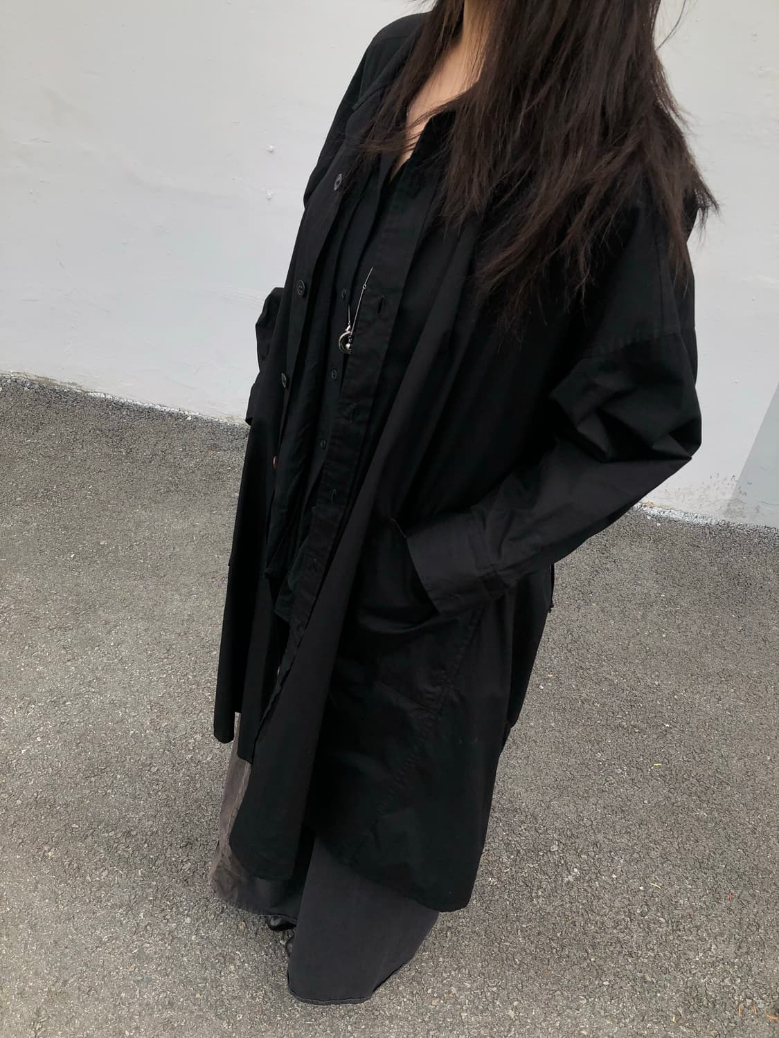 요지야마모토 하이넥 코트  상품이미지2