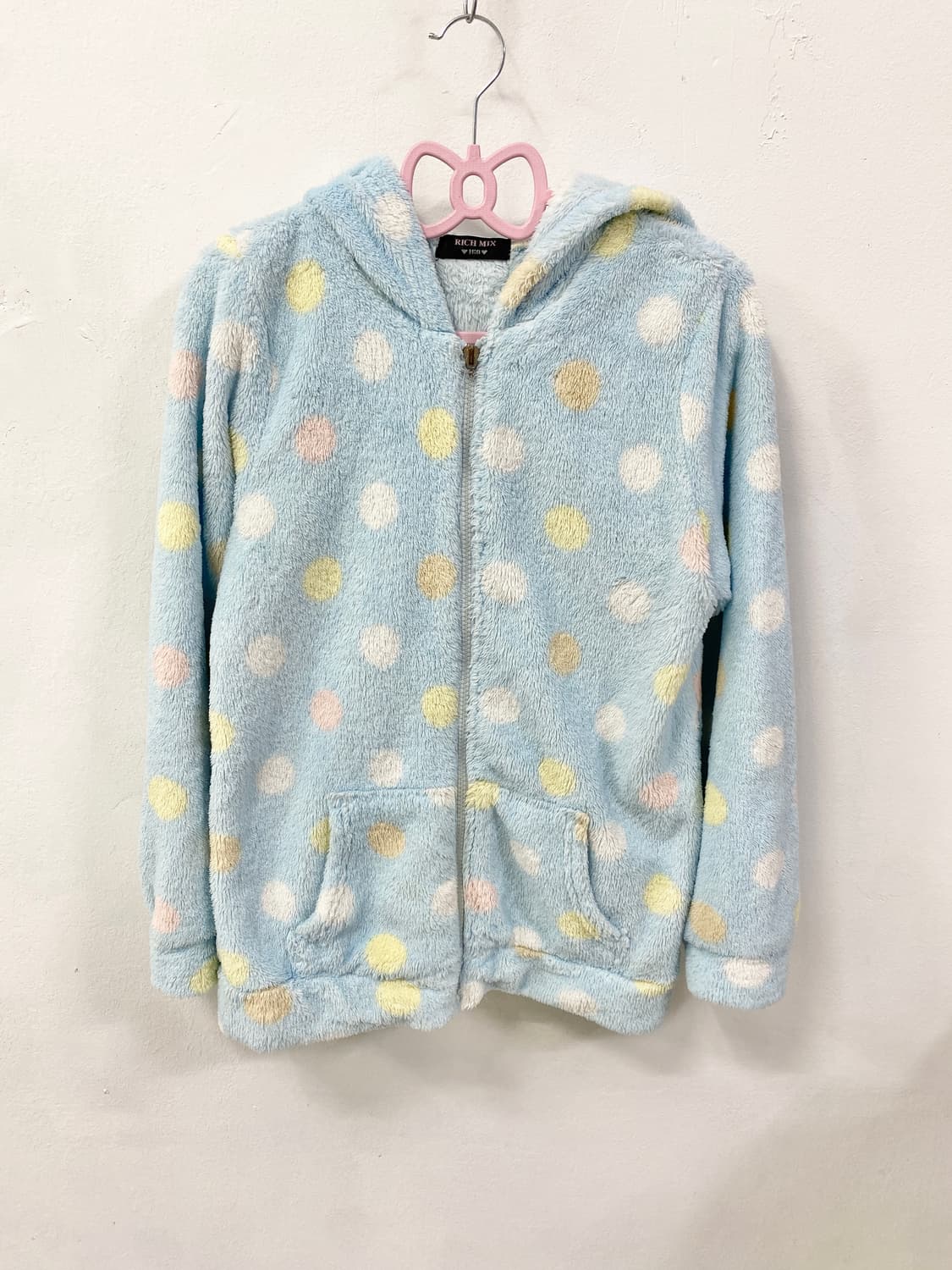 [RICH MIX] 조지후쿠 하늘맛 ☁ 도트 폭닥 후드집업 상품이미지4