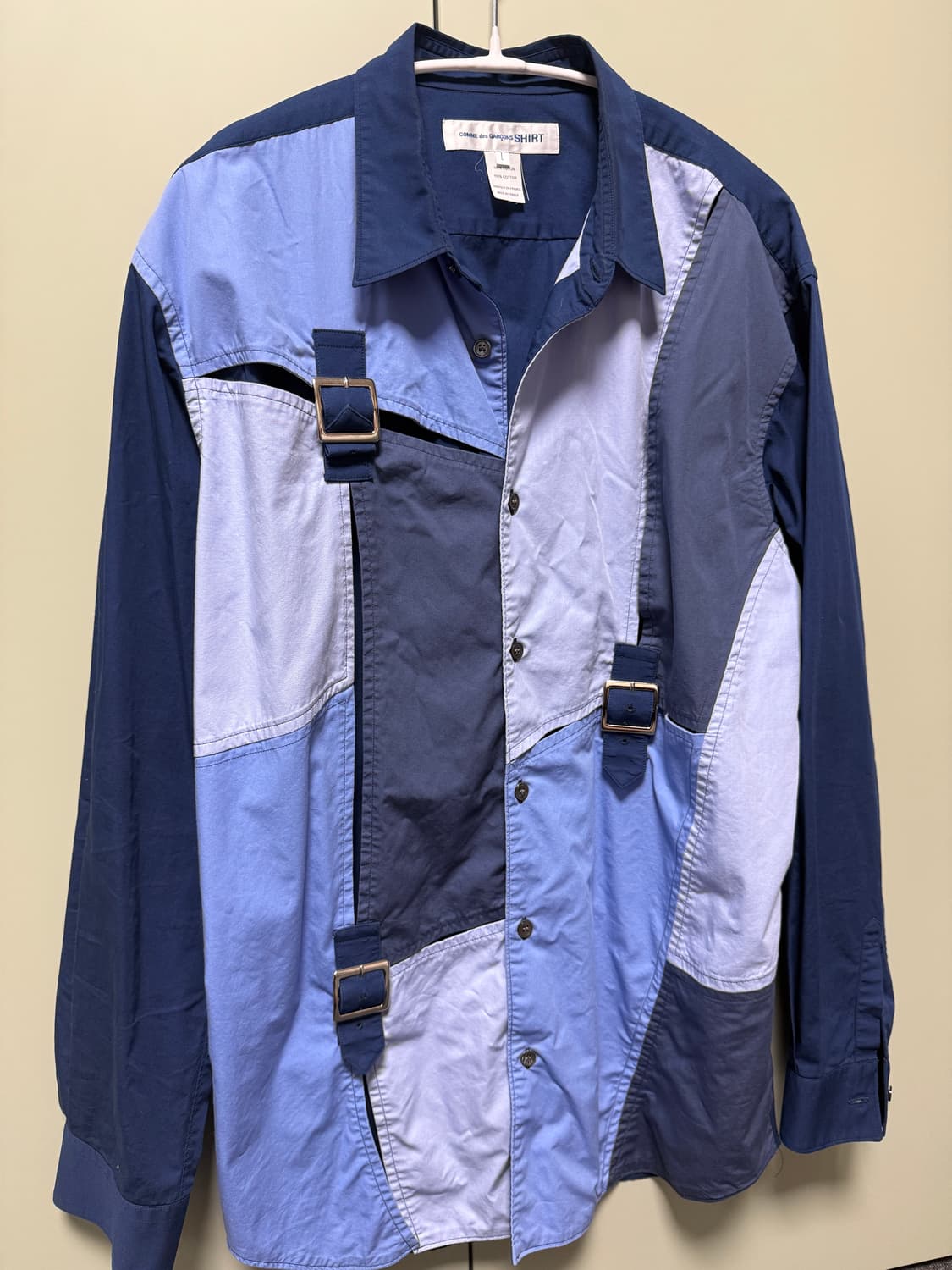 꼼데가르송 셔츠 벨트 디테일 블루 셔츠 L 상품이미지1