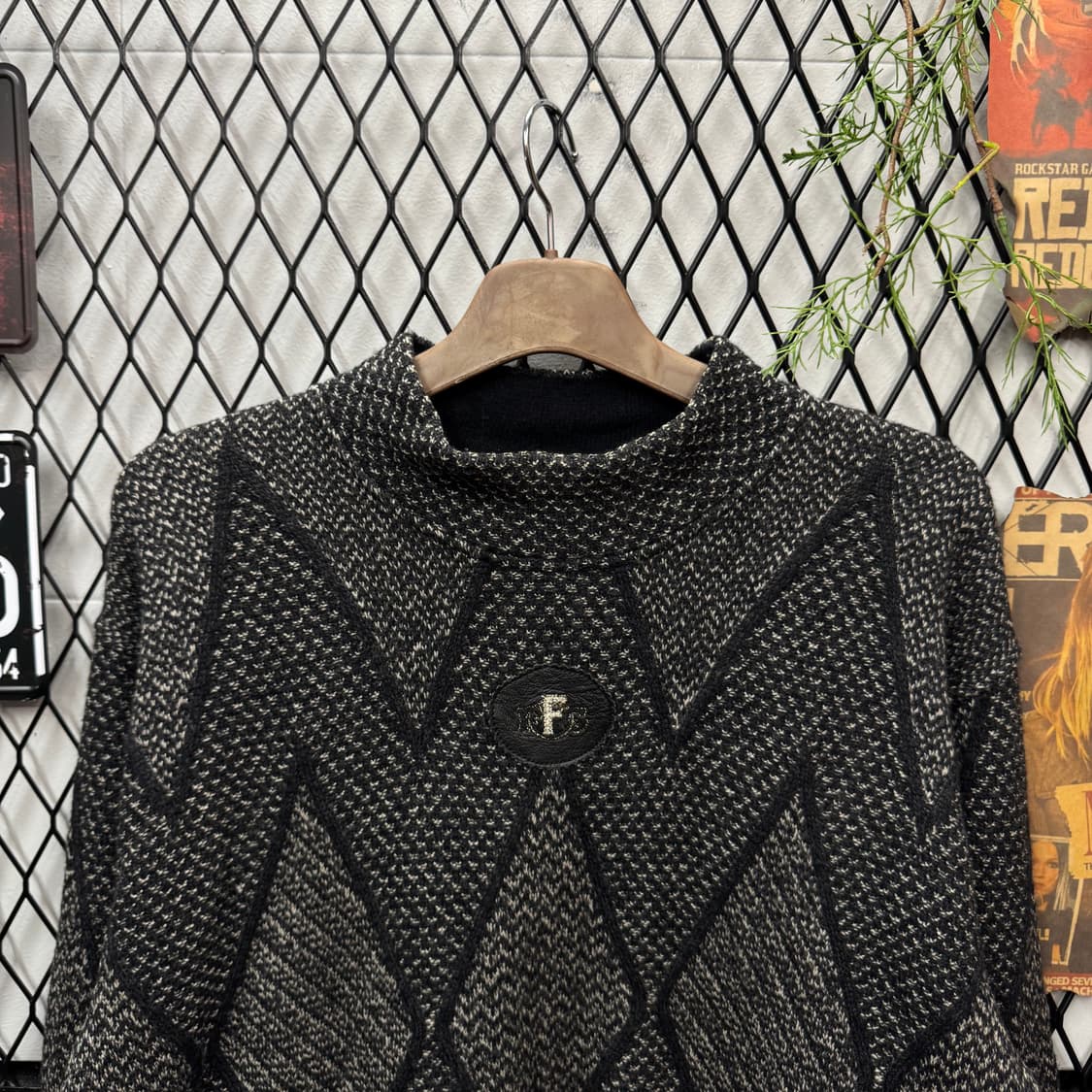 90s 잔프랑코 페레 스웨터 다이아 패턴 울 캐시미어 니트 상품이미지3