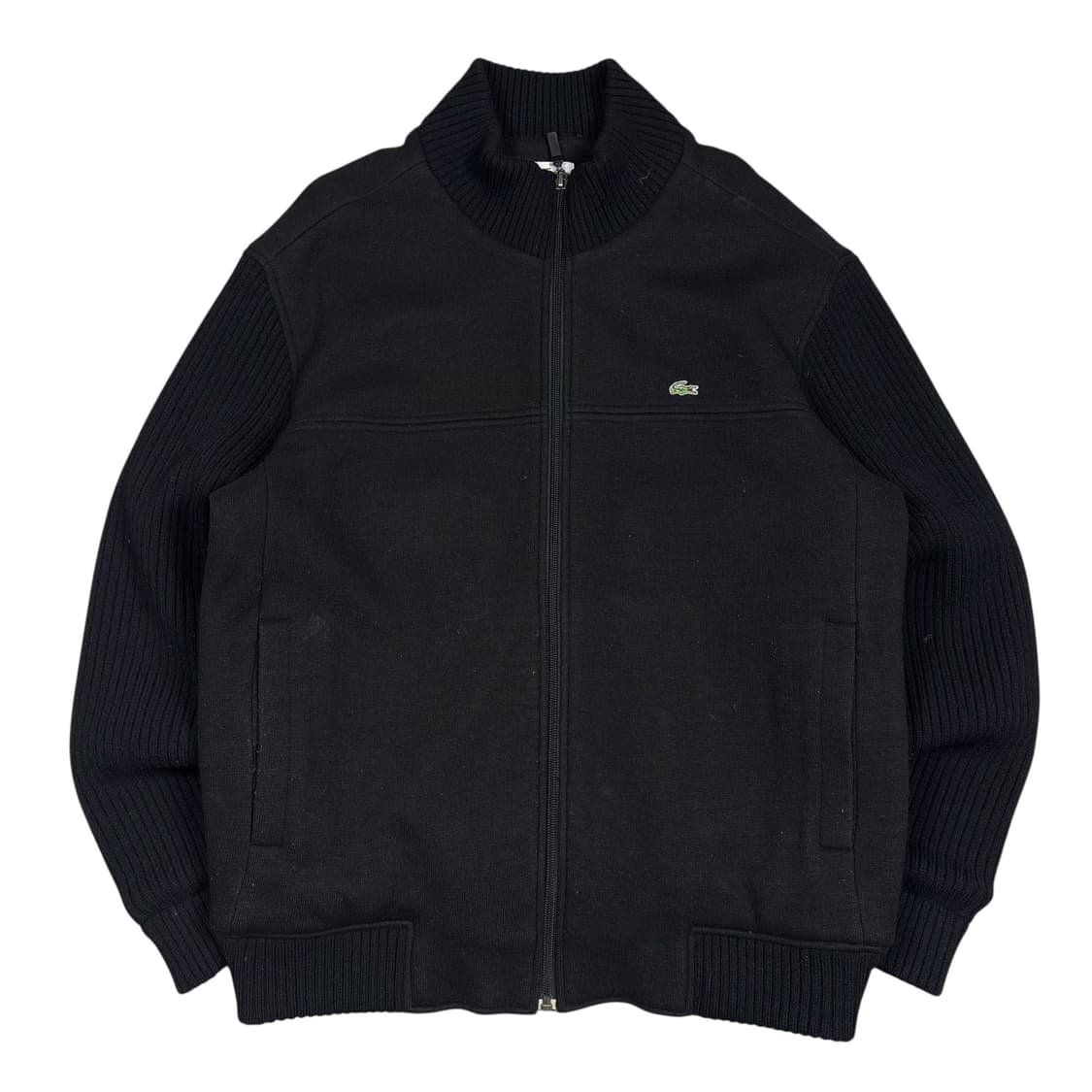 라코스테 블랙컬러 니트 집업 상품이미지1