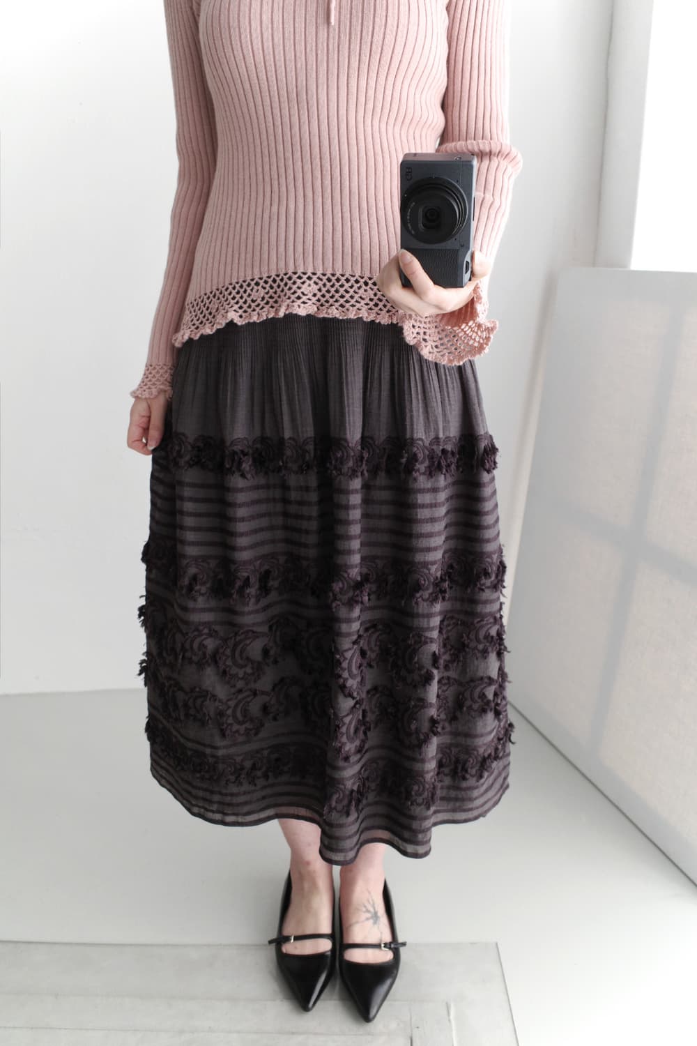 reversible pleats skirt  상품이미지5