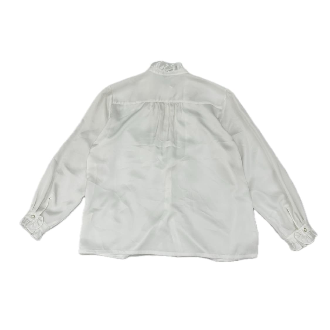 LEMONA 화이트 실크 세틴 프릴 블라우스 고스로리 지뢰계 양산형 상품이미지3