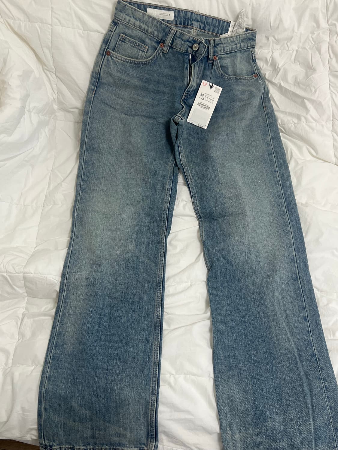 zara JEANS TRF WIDE LEG 로우라이즈 상품이미지4