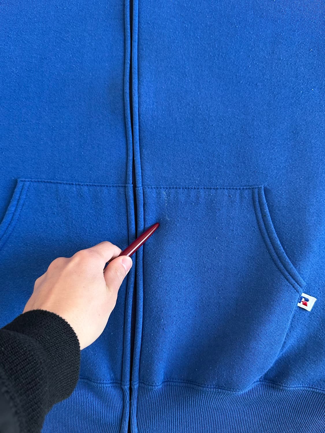 90s 빈티지 러셀 후드집업 블루 XL USA 상품이미지6