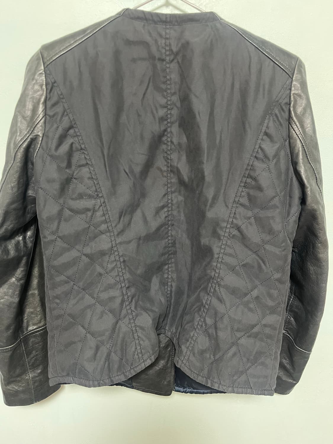 KAAL 이석태xROBO 로보 램스킨 퀼팅 콤비 슬림핏 라이더 자켓 상품이미지5