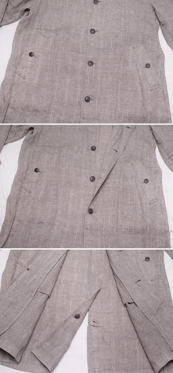 신품급) 시리즈 (series) 피그코팅 피지 린넨 롱자켓 (105+) 상품이미지6