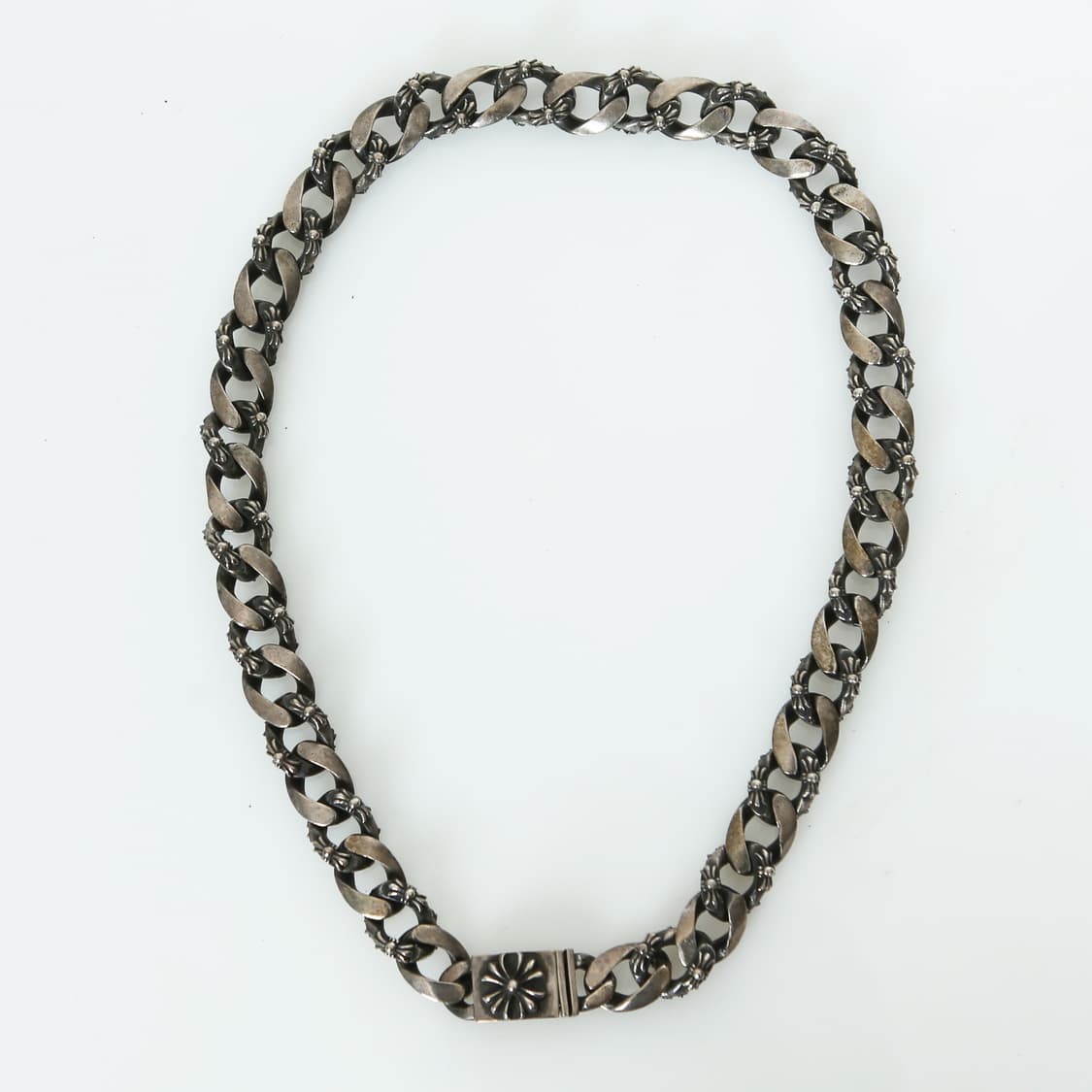 90s 올드 크롬하츠 플로랄 크로스 목걸이 상품이미지1