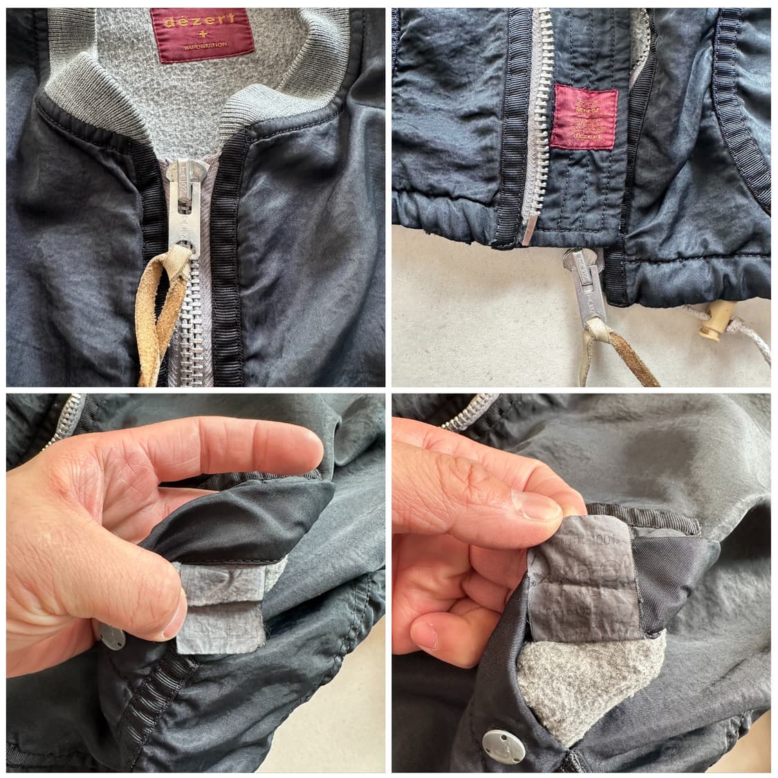 80s 데자토 Dezert+ 레드라벨 나일론 블루종 MA-1 자켓 상품이미지6