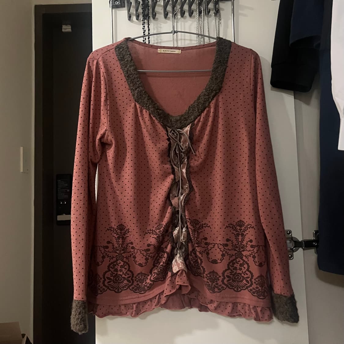 엑시즈팜 여리핏 겨울 리본도트 티셔츠 상품이미지5