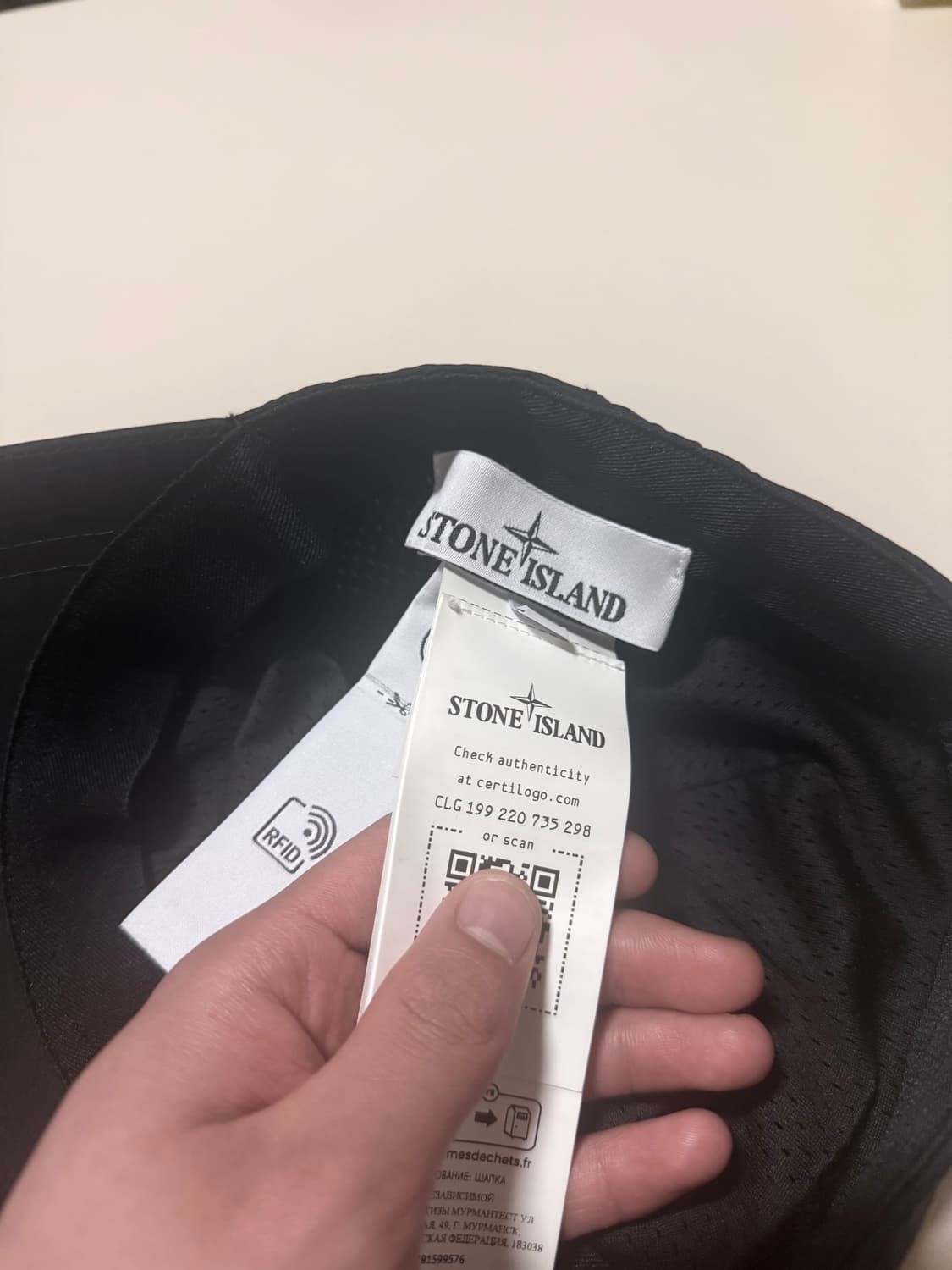 스톤아일랜드 블랙 나일론 볼캡 상품이미지2