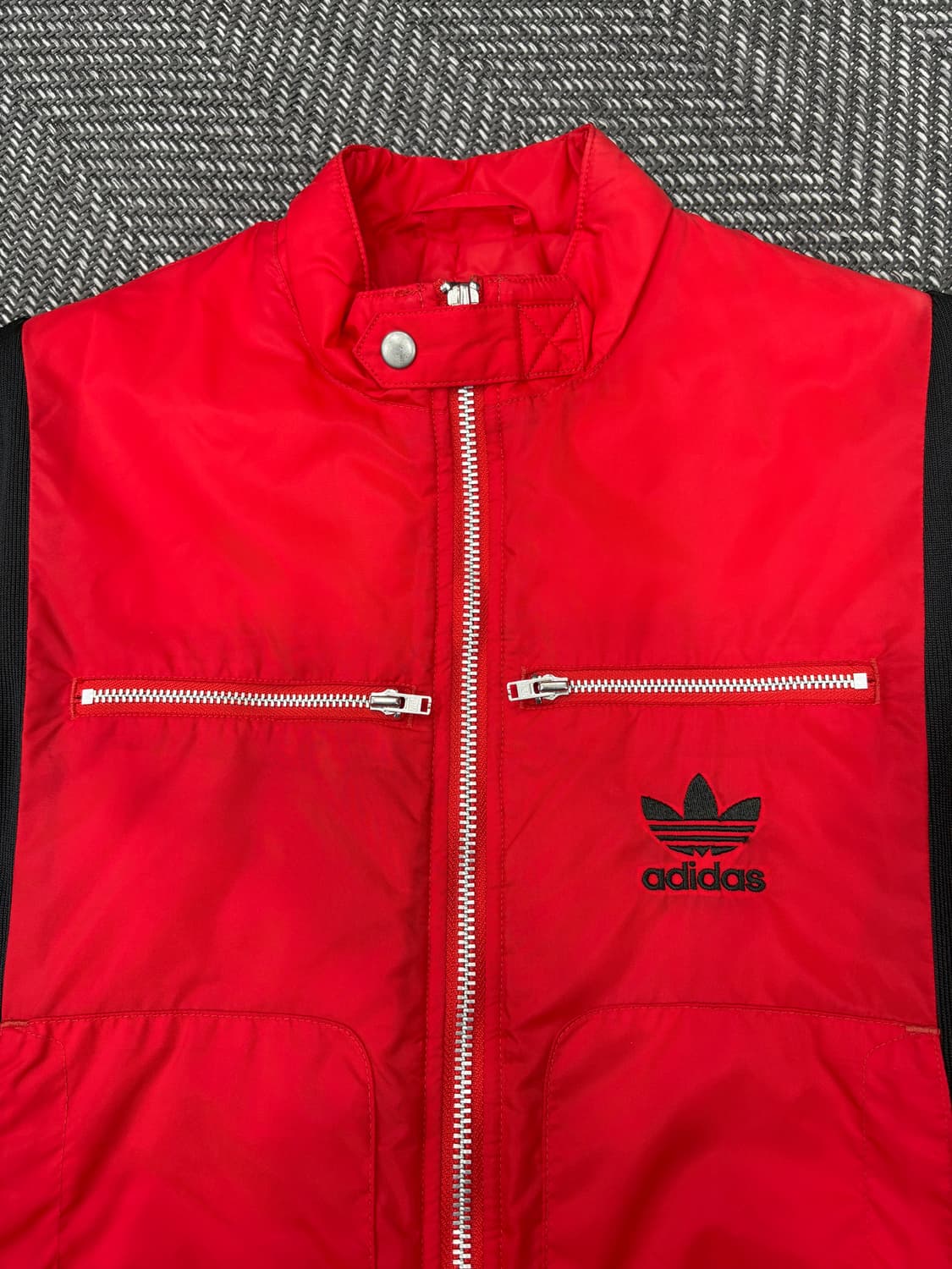 아디다스 삼선 트랙 패딩 레드 상품이미지2
