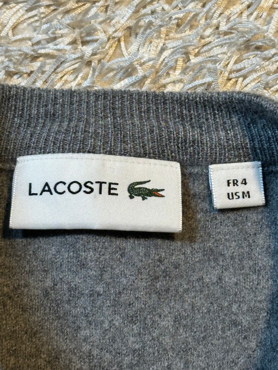라코스테 LACOSTE 동일드방레 신형 체크패턴 울 니트 상품이미지4