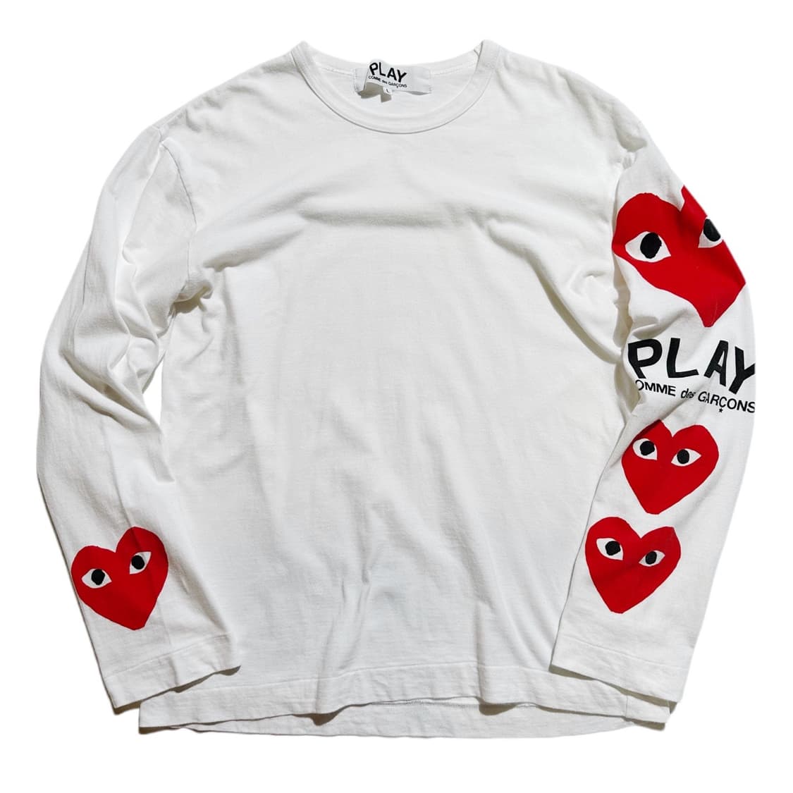 (매장판)꼼데가르송 PLAY 사이드 프린트 티셔츠 상품이미지1