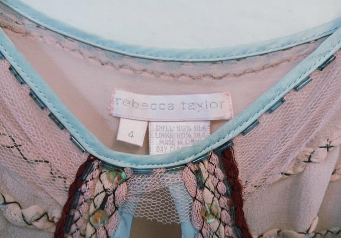 [American Vintage] 레베카테일러 자수비즈 실크 탑 상품이미지5
