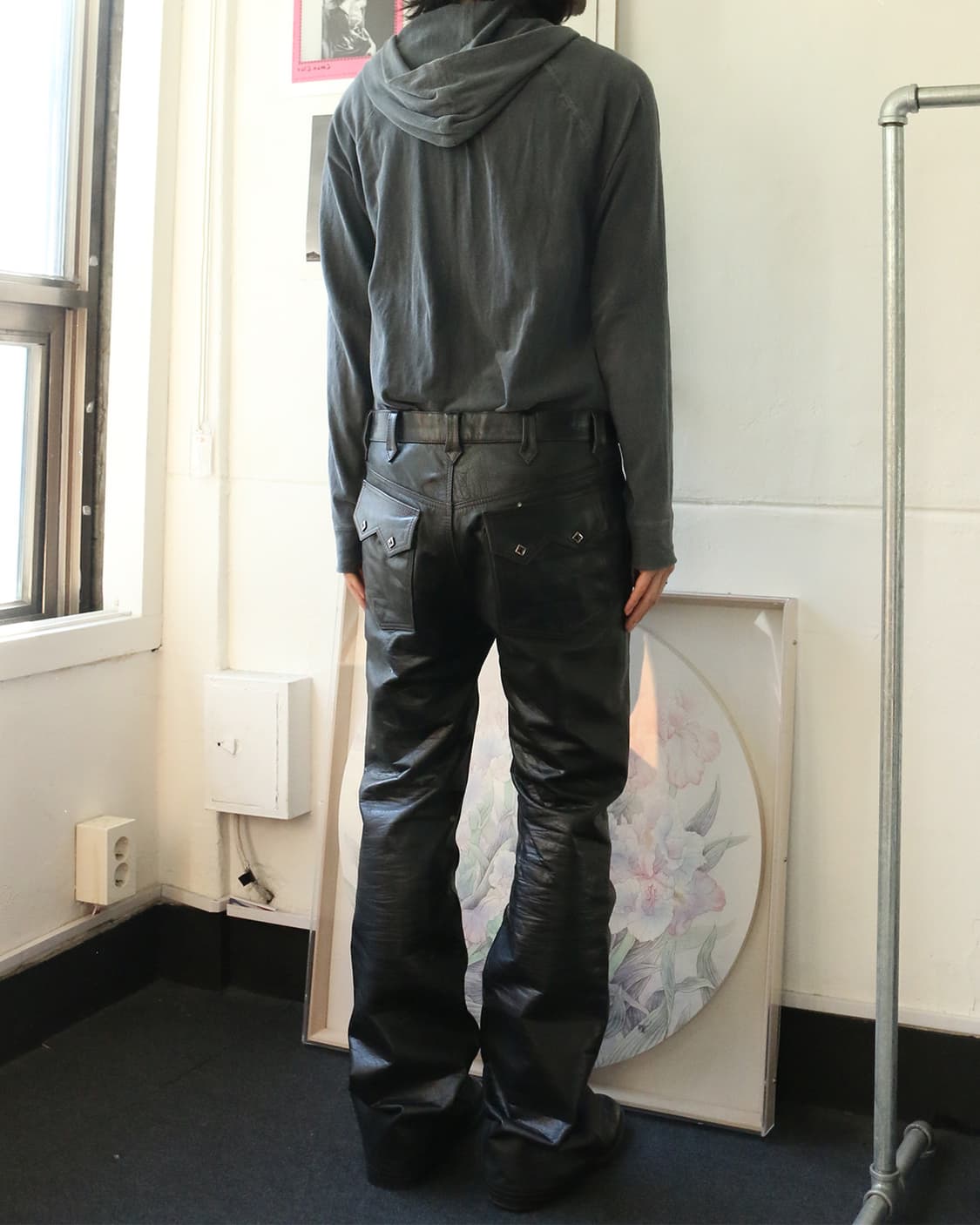  West Ride 버팔로 레더 부츠컷 팬츠 상품이미지2