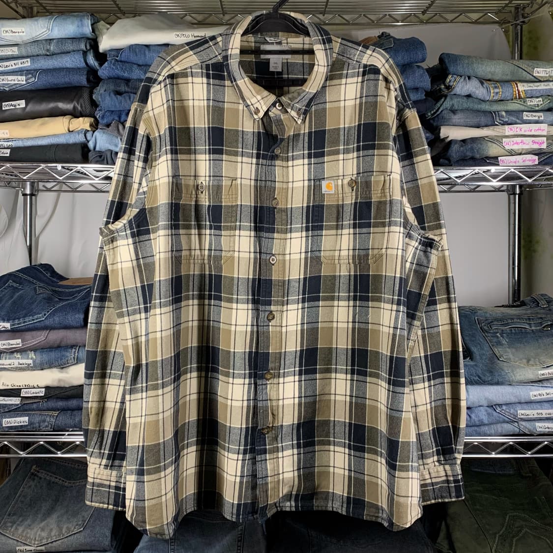 [2XL] 칼하트 헤비코튼 릴렉스드핏 멀티체크 워크셔츠 상품이미지2