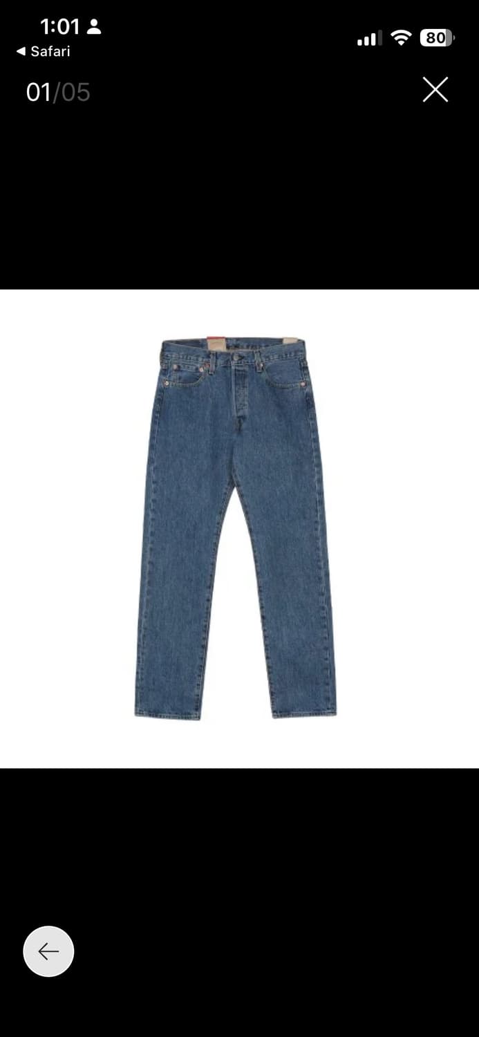 리바이스 501 오리지널 진 00501-0193 미디엄 인디고 33x32 상품이미지3