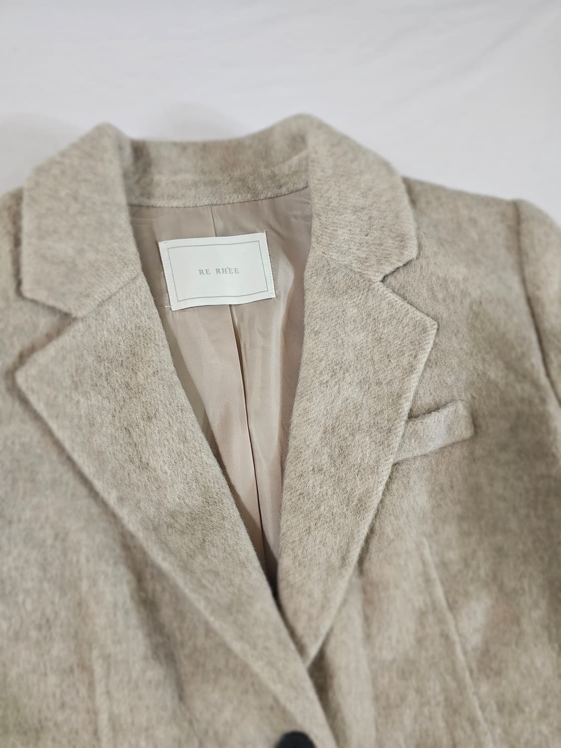 [sm] 리이 RE RHEE 앙고라 실크 핸드메이드 자켓 라이트 브라운 상품이미지4