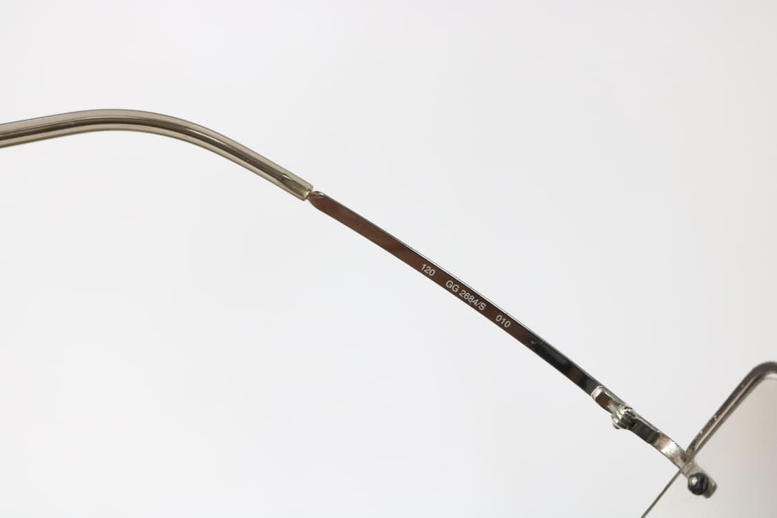 구찌 빈티지 실버 메탈 무테 고글 선글라스 상품이미지10