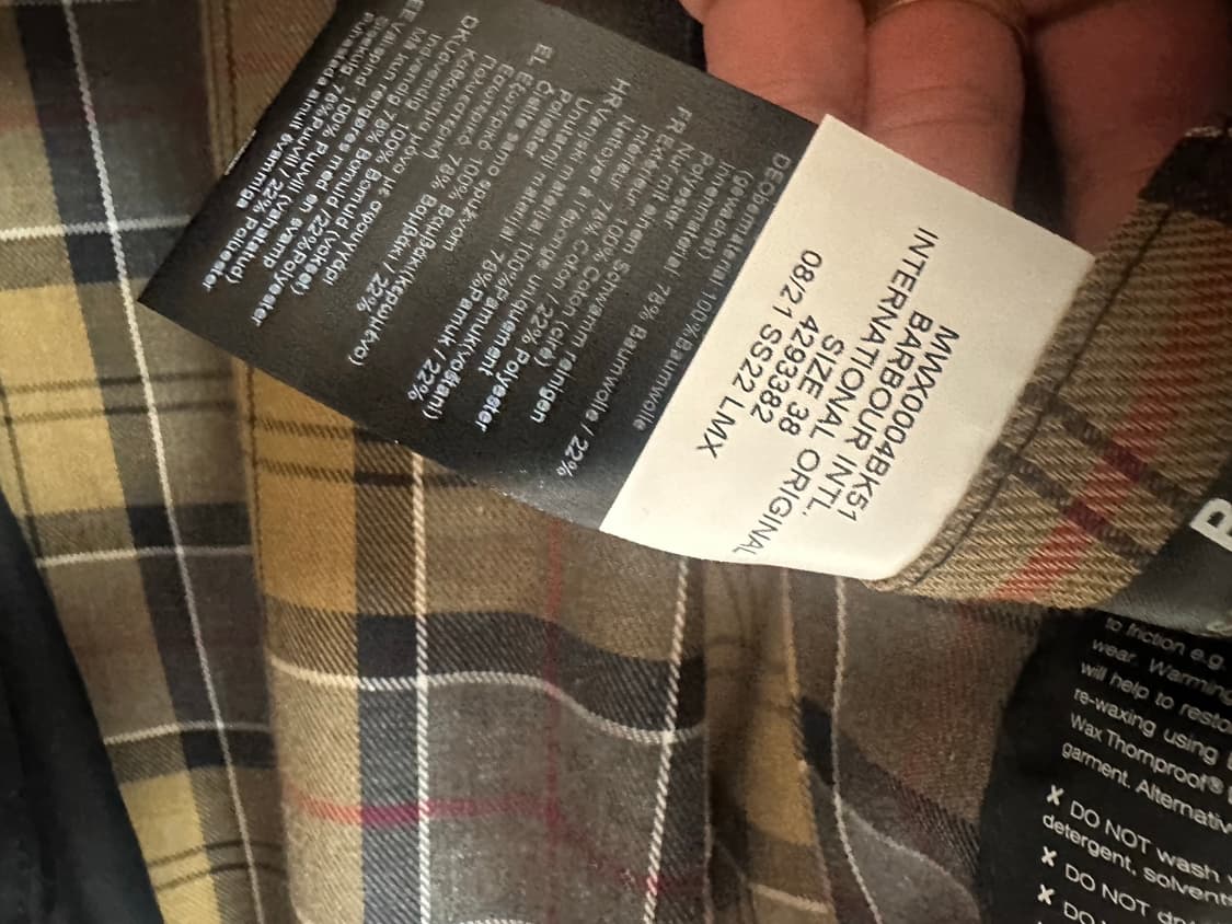 바버 인터네셔널 a7 38사이즈 상품이미지3