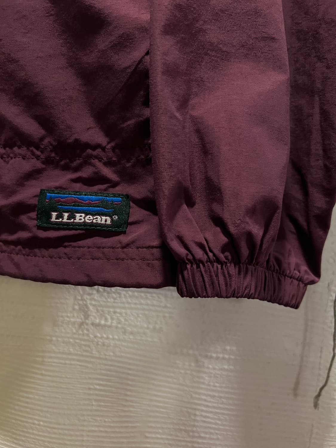 [M]90's L.L.Bean 엘엘빈 버건디 나일론 후드 스목 자켓 상품이미지5