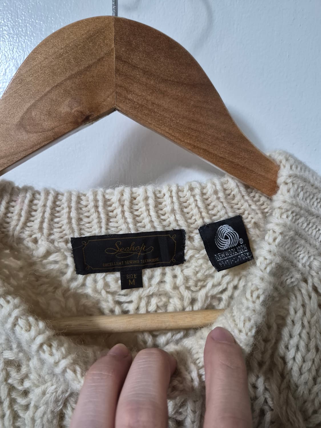 (M) 빈티지 울 알란니트 피셔맨 니트 상품이미지2