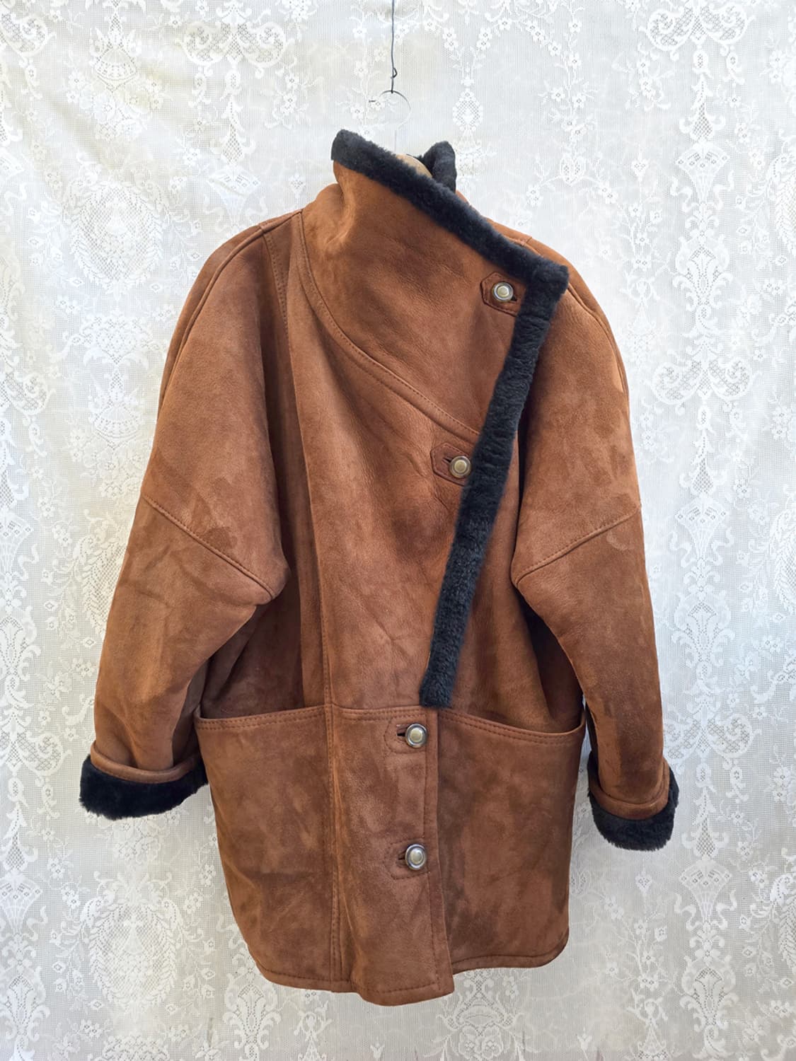 80-90s 빈티지 램스스킨 무스탕 코트 상품이미지1