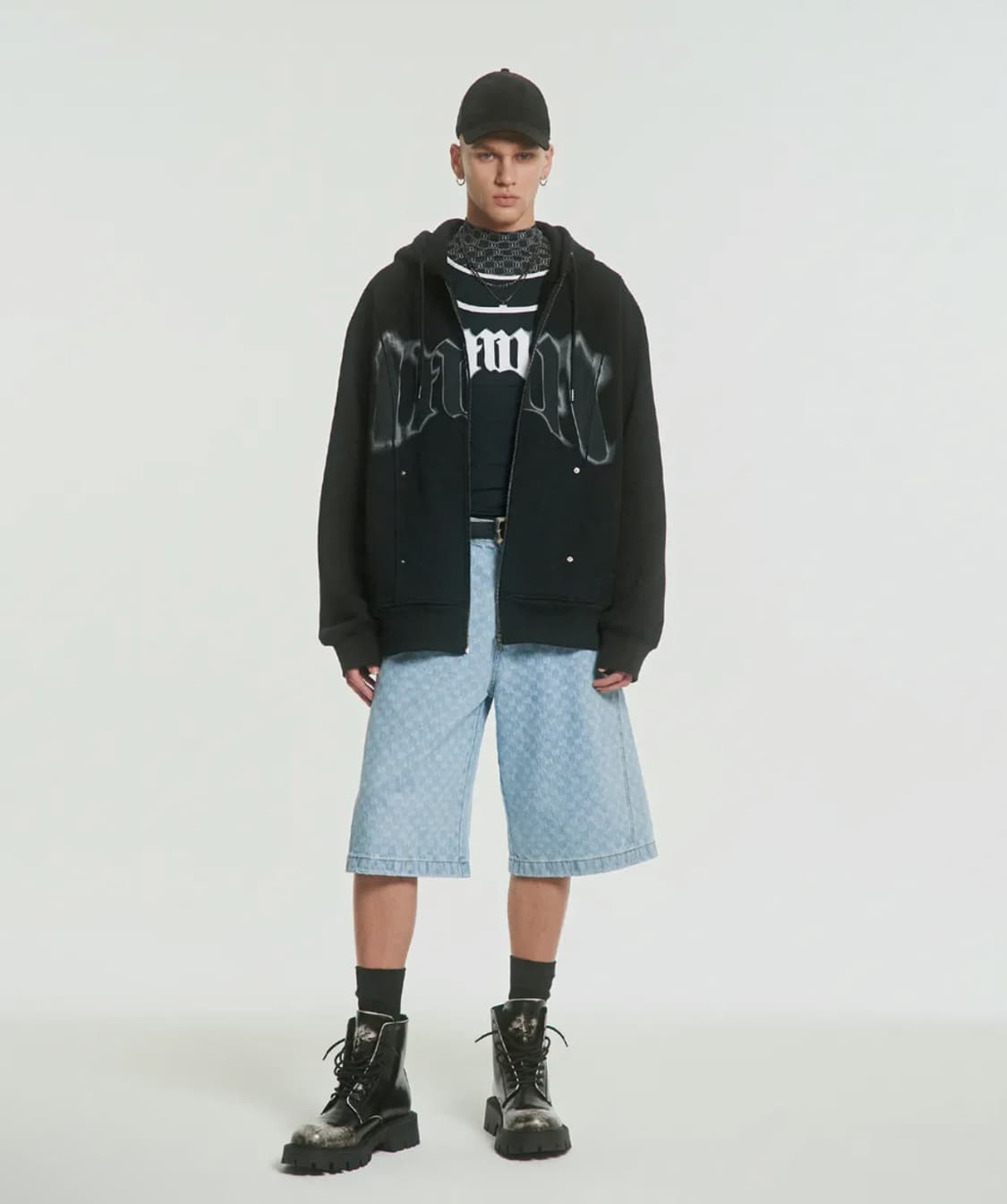 메아 MEA 그래픽 후드집업 블랙 3 상품이미지2