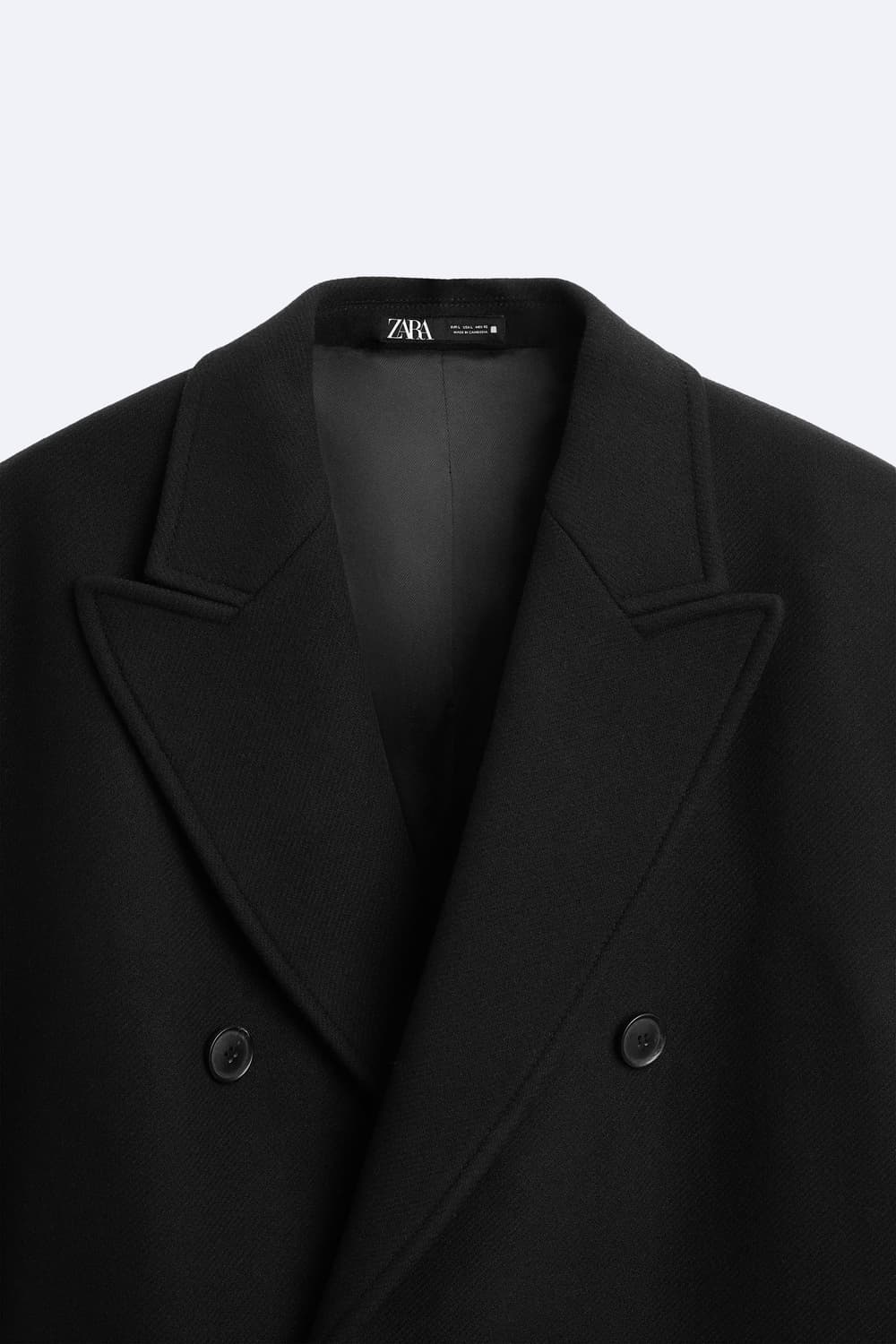 [자라] 울블렌드 더블 브레스트 코트 상품이미지5