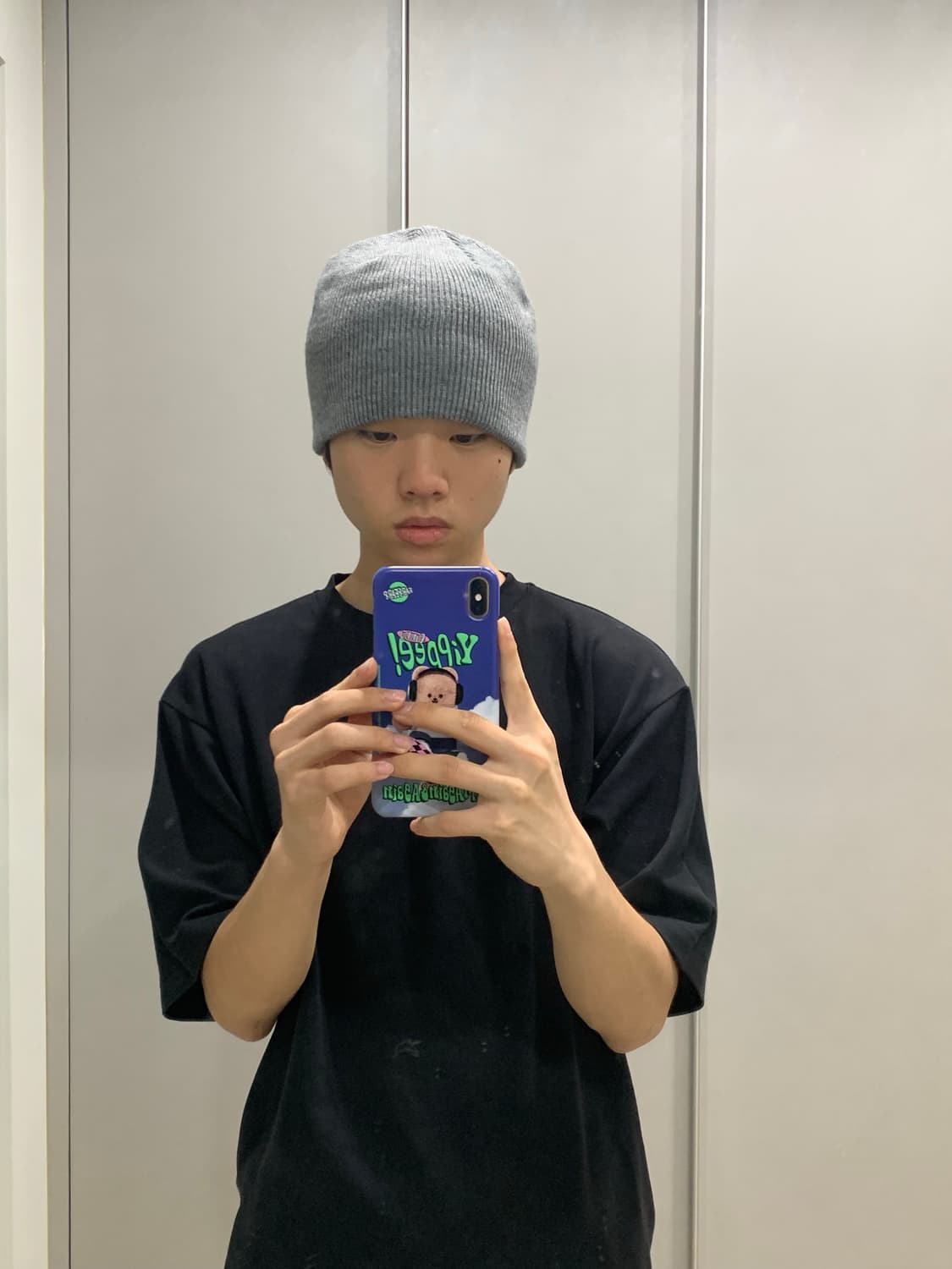 그레이 롱 비니 비니 상품이미지3