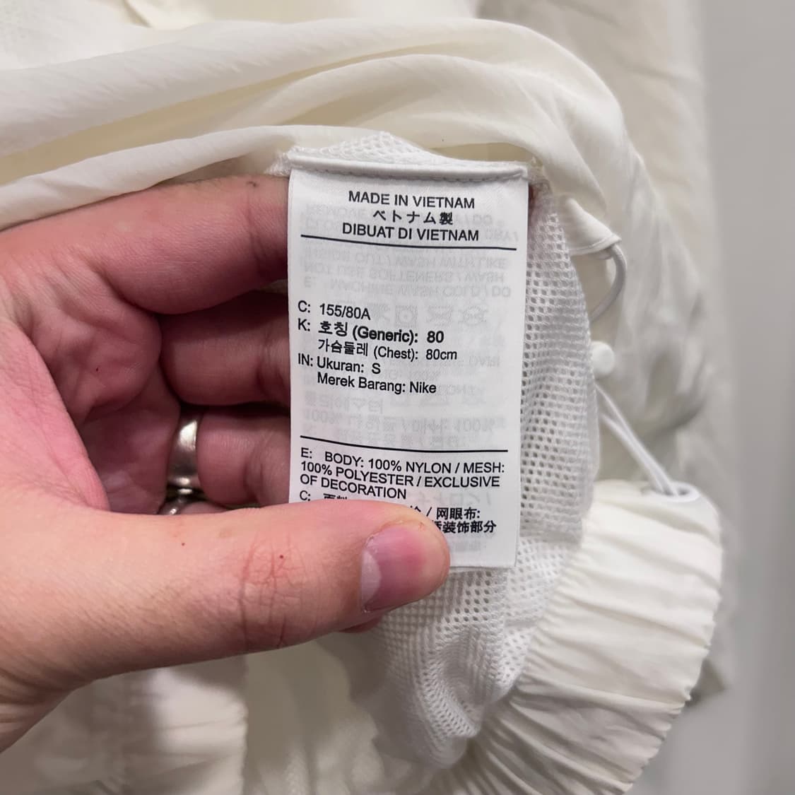 나이키 자수로고 이너메쉬 루즈핏 크롭 바람막이 상품이미지4