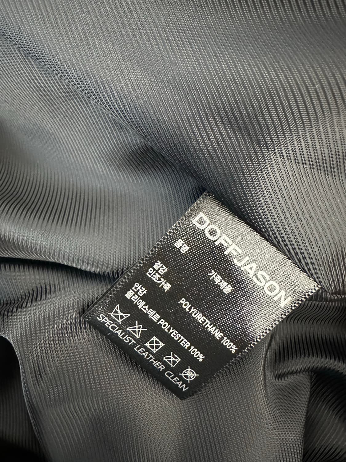 도프제이슨 오버핏 비건레더 보머자켓 상품이미지9