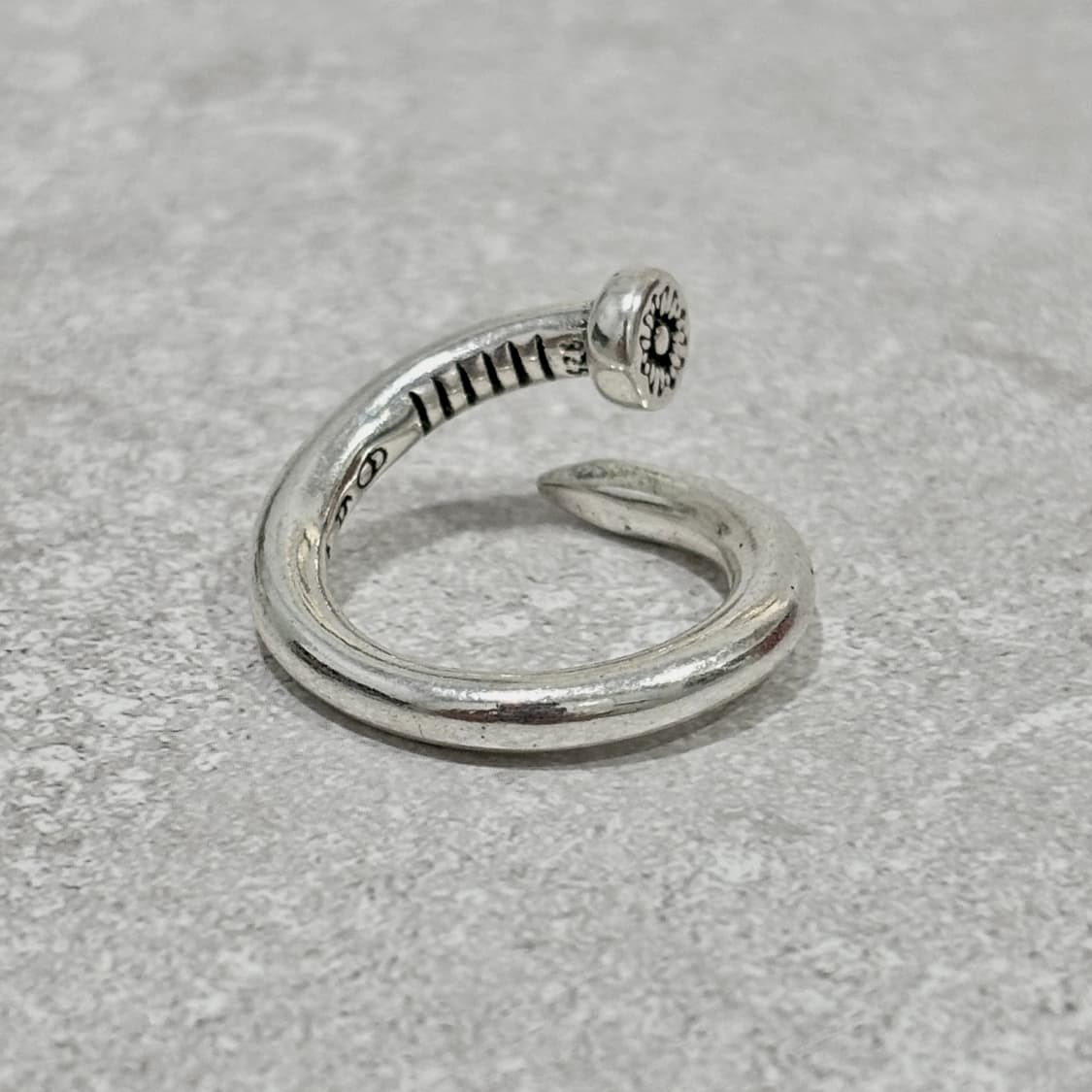 Oribell 크롬 크로스 앵끌루 못 925 스털링 실버 오픈링 반지 상품이미지5