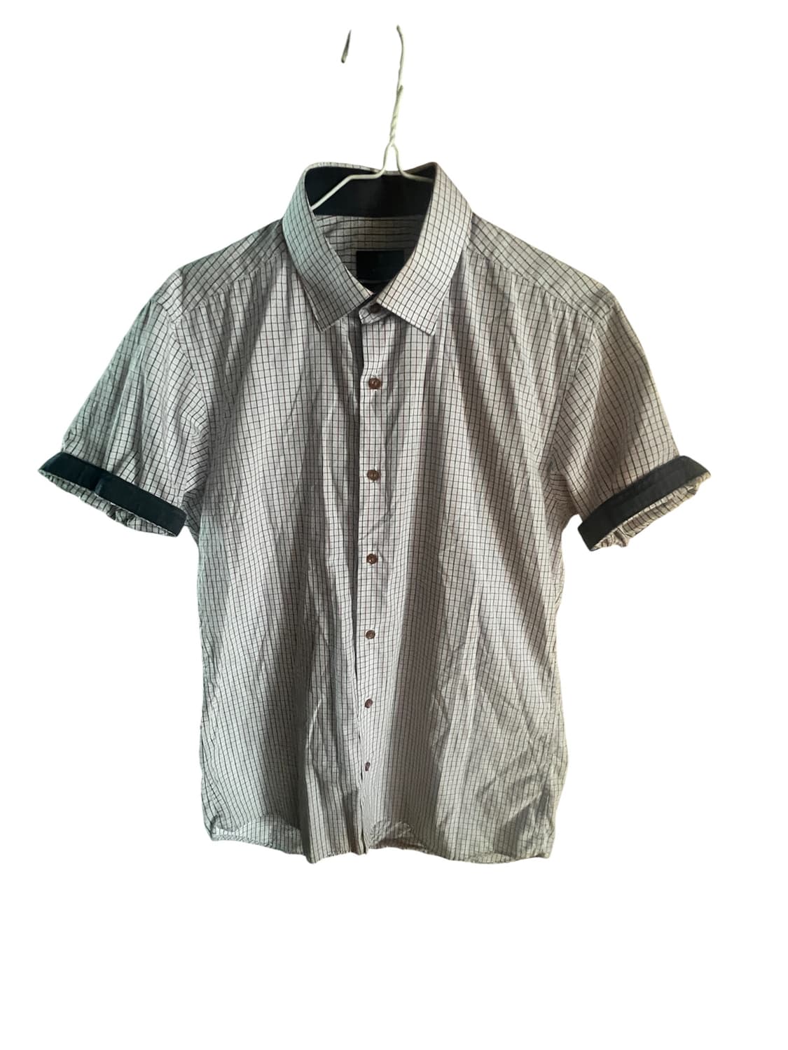 랑방 체크 반팔 셔츠 상품이미지2